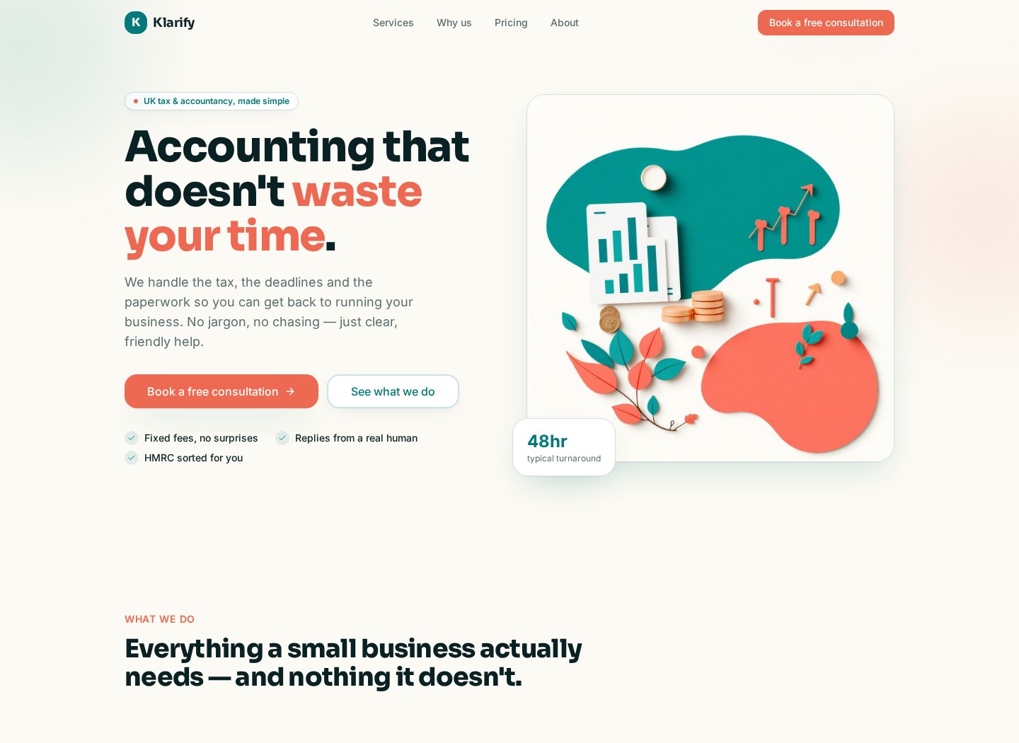 Klarify accountancy brand identity and website