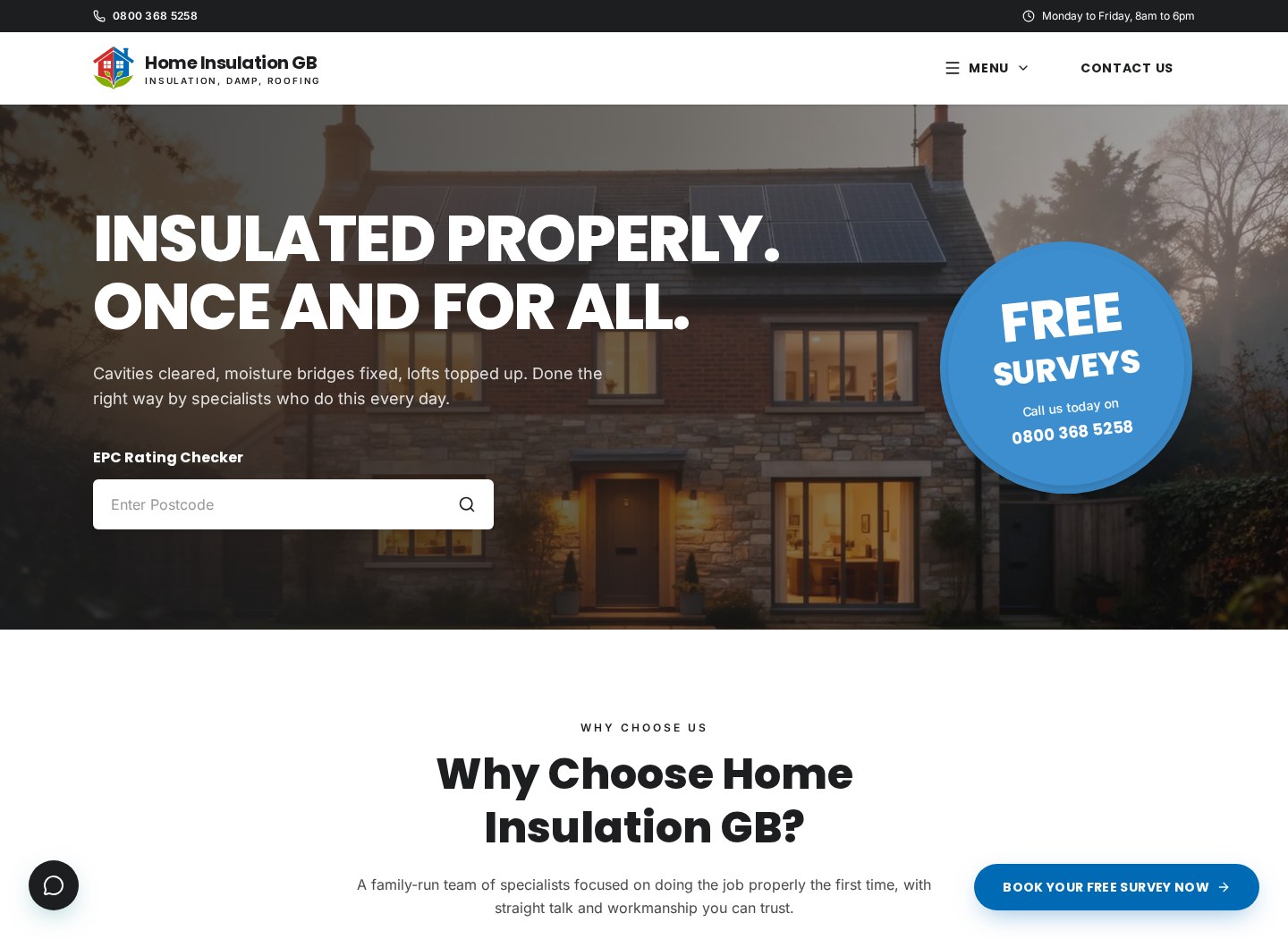 Home Insulation GB website homepage